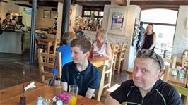 Lunch in the Avon Mill café, Loddiswell